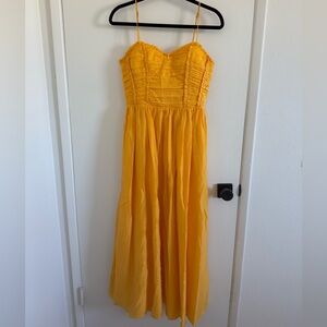 Line & Dot Sunlit Yellow Maxi Dress